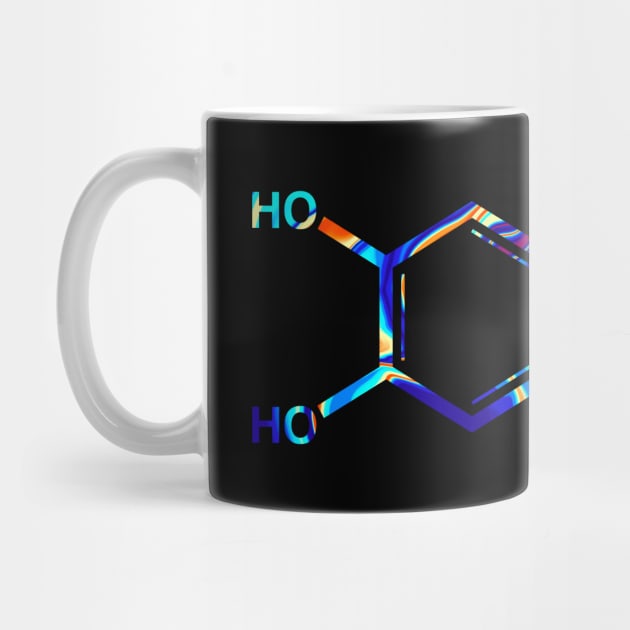 Psychedelic Dopamine Molecule by the-bangs